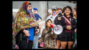 100 protest Trump’s immigration policies